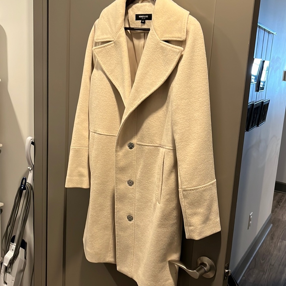 Worn once cream Kenneth Cole coat
